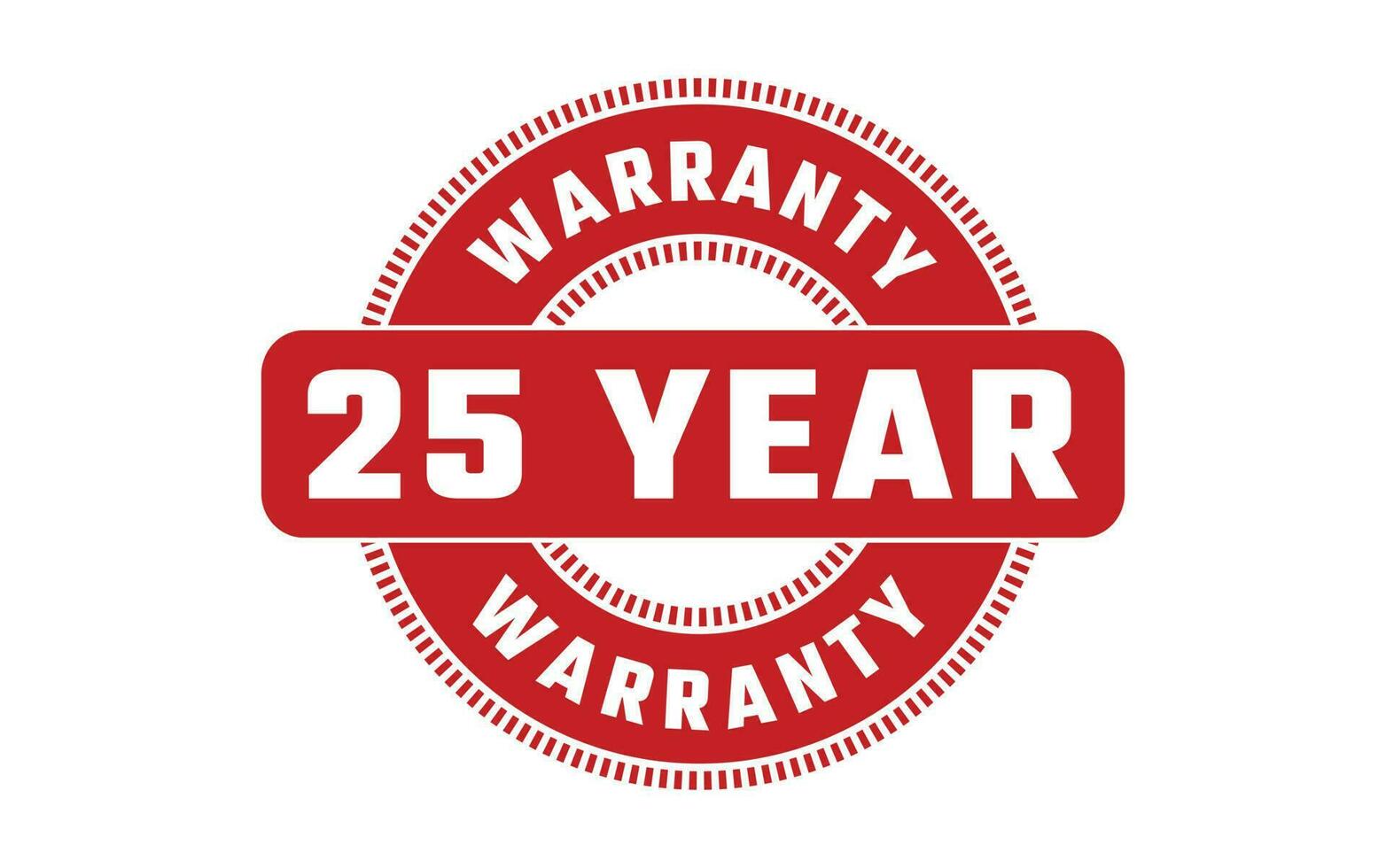 25 Year Warranty Rubber Stamp vector