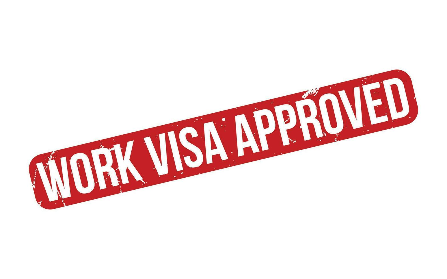 trabajo visa aprobado caucho grunge sello sello vector