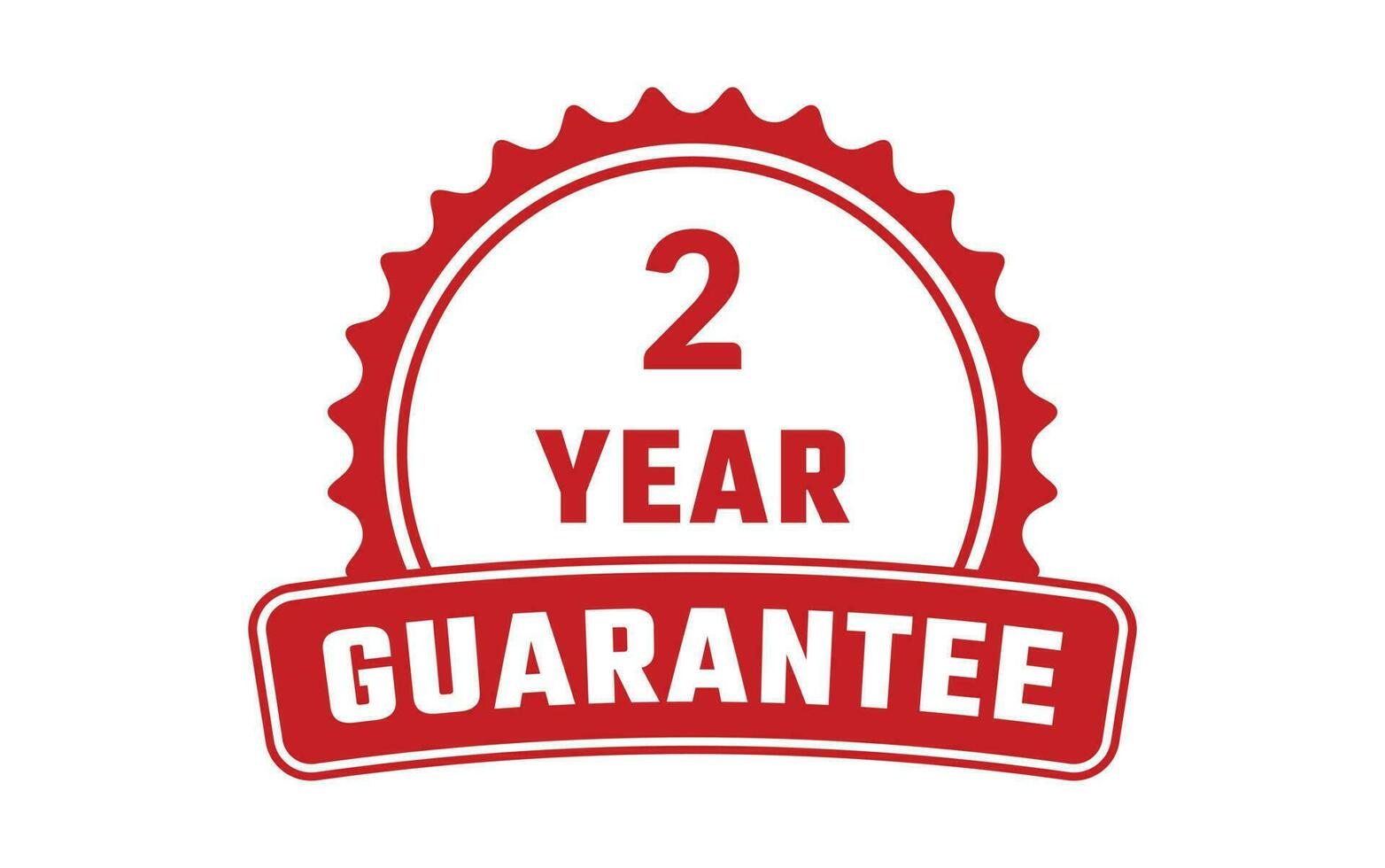 2 Year Guarantee Rubber Stamp vector