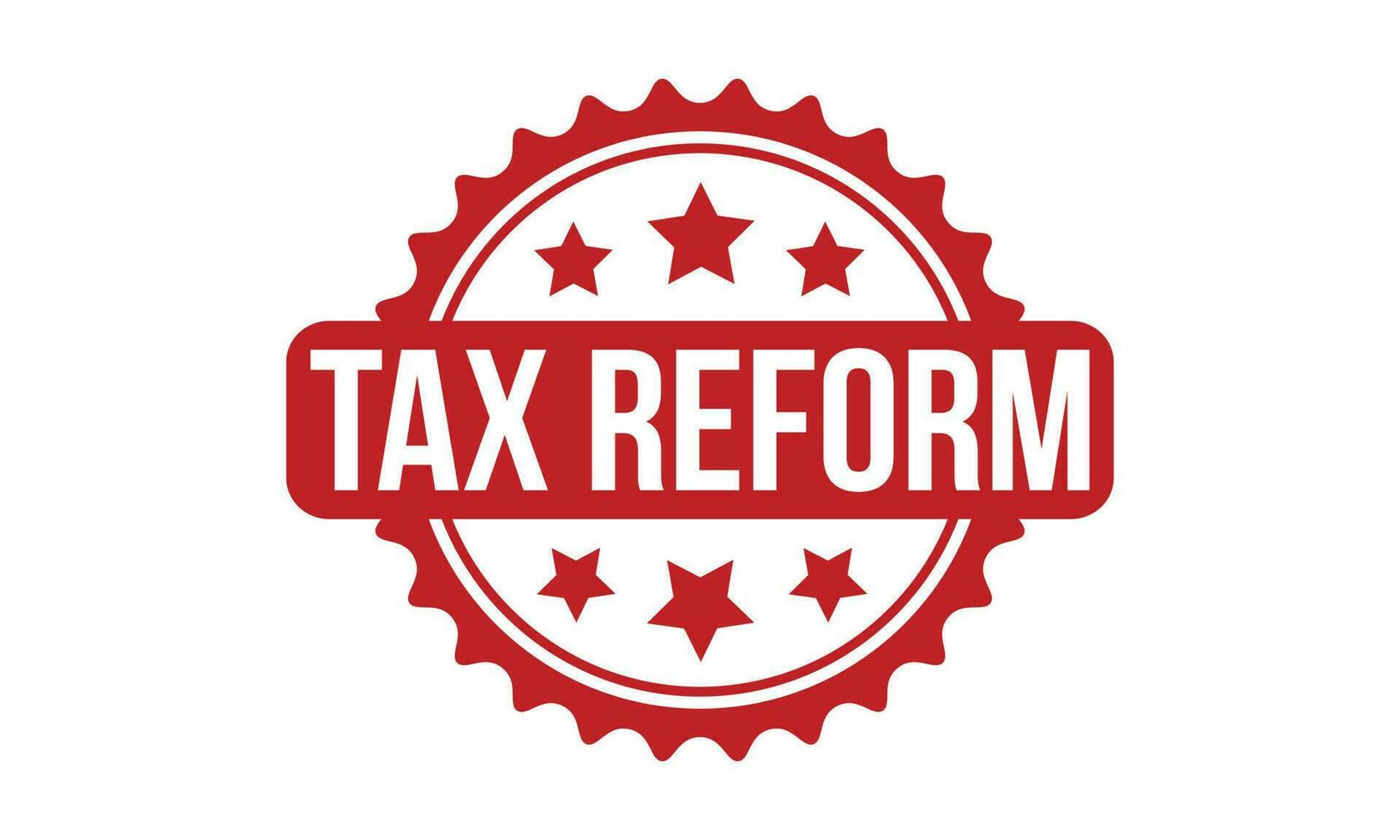 Tax Reform Rubber Stamp Seal Vector