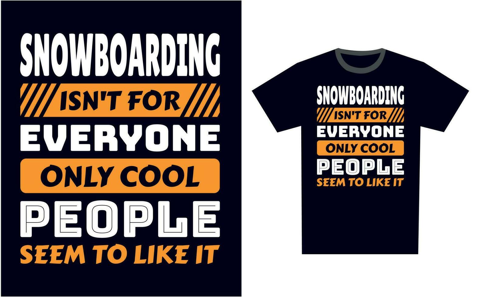 Snowboarding t camisa diseño modelo vector