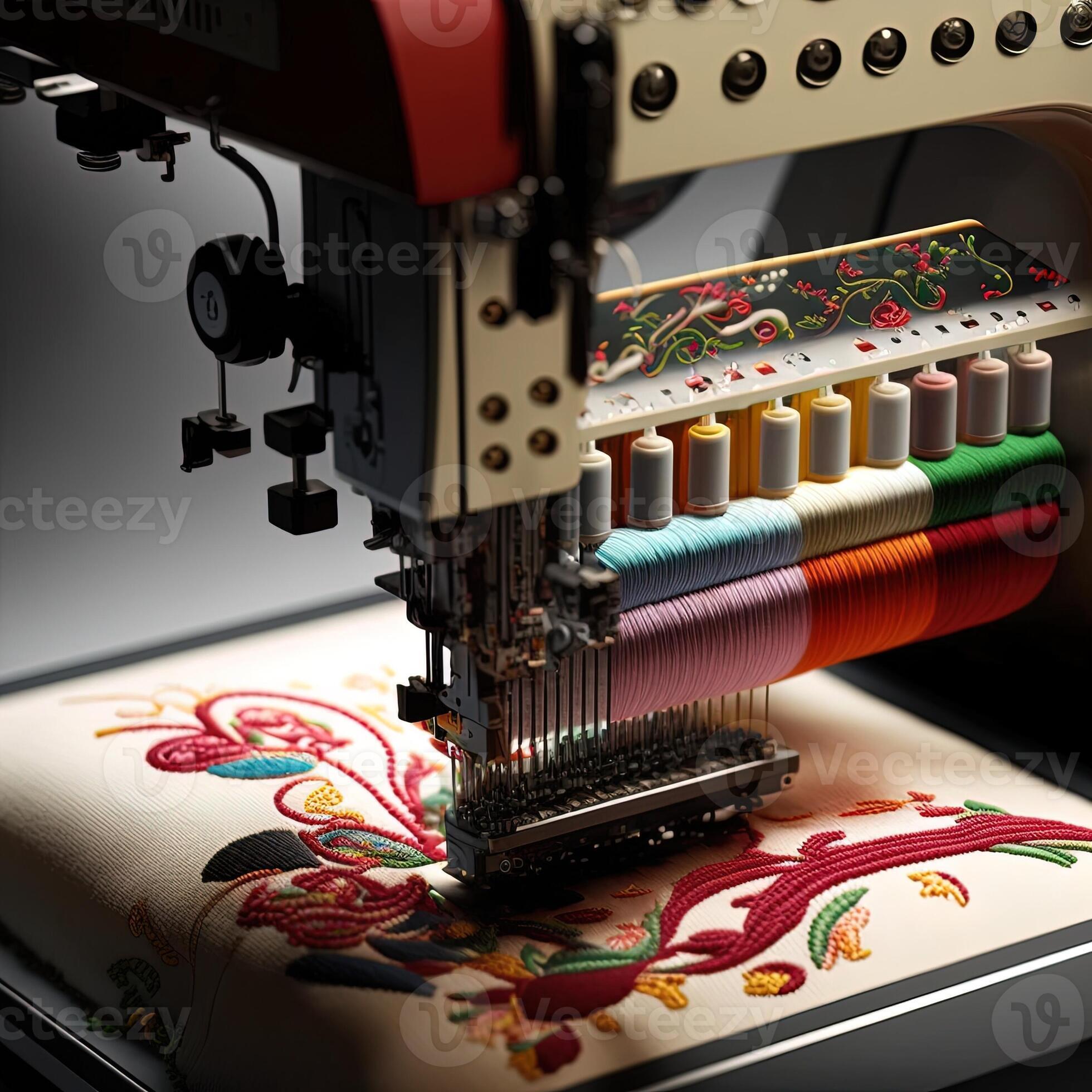 Modern and automatic high technology embroidery machine for textile or