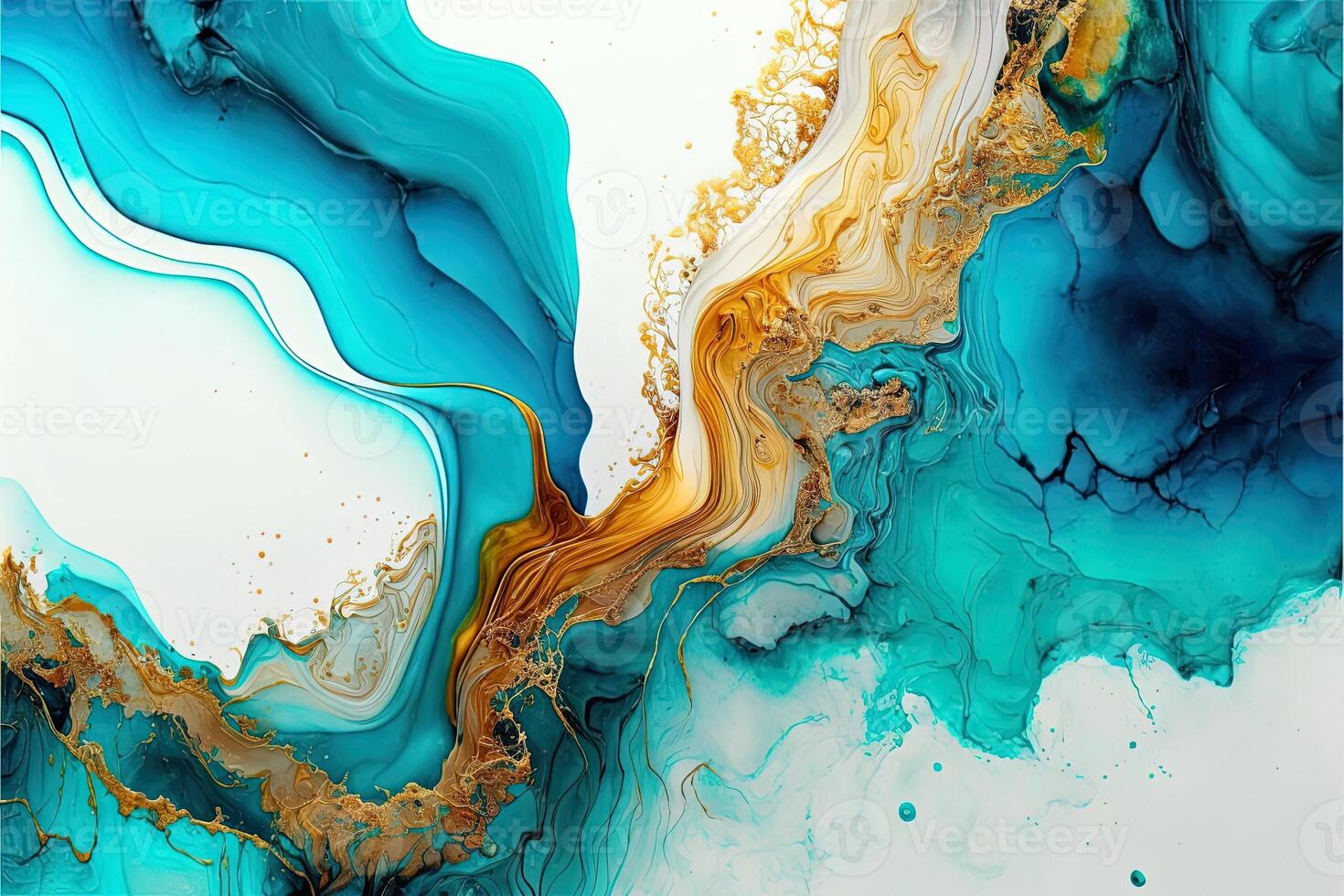 Marble ink abstract art from exquisite original painting for abstract background, colorful. Painting was painted on high quality paper texture to create smooth background photo
