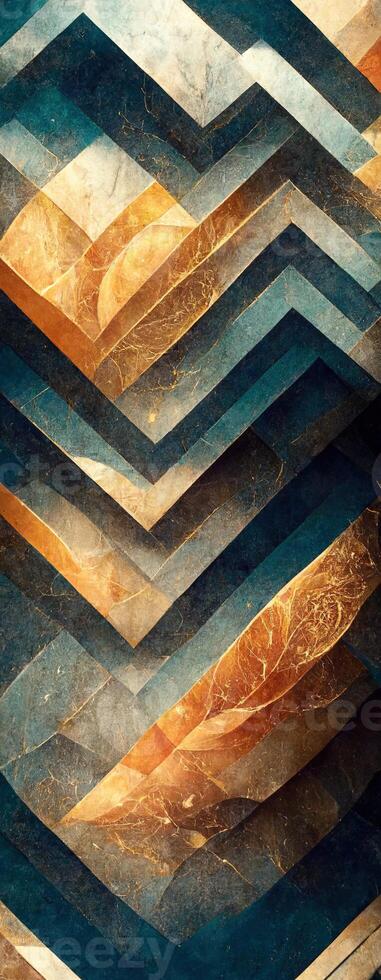 Marble effect background or texture. Spectacular abstract glistening golden solid liquid waves. Swirling golden and blue pastel pattern, shining golden color, marble geometric, photo