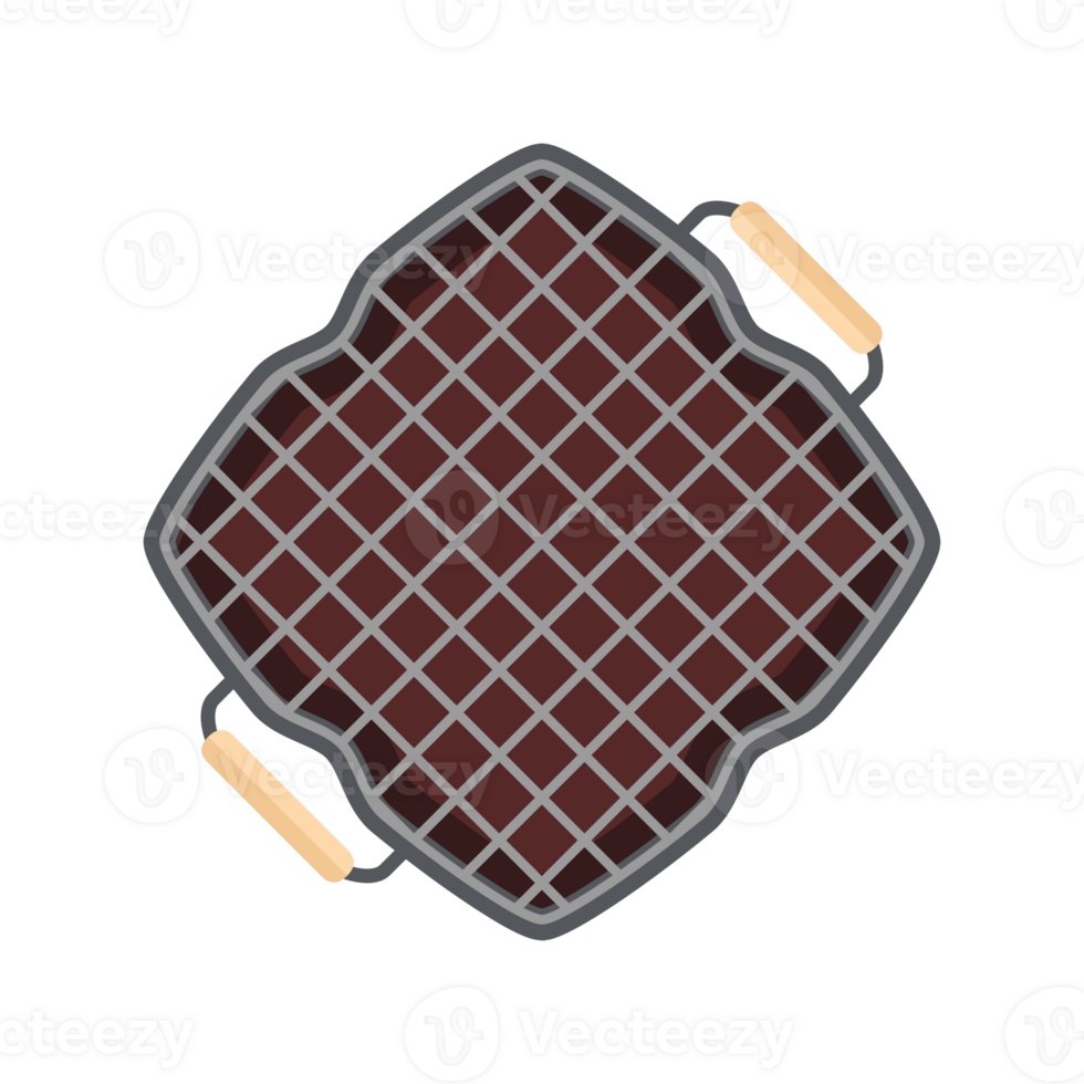 Iron Pan Grill Stove Basic Shape For Barbeque Beef Smoked Roasts Steak Cooked Meat png