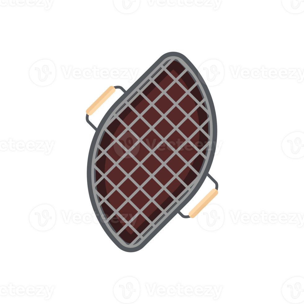 Iron Pan Grill Stove Basic Shape For Barbeque Beef Smoked Roasts Steak Cooked Meat png