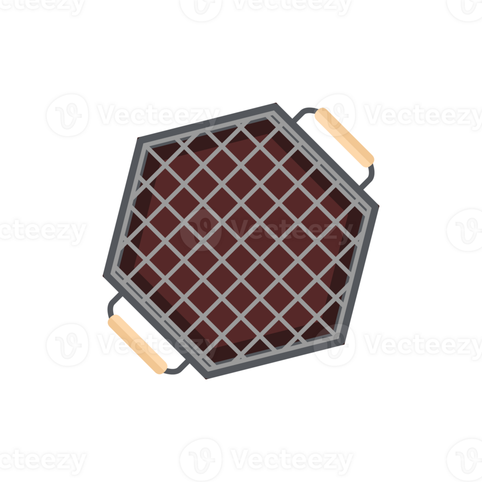 Iron Pan Grill Stove Basic Shape For Barbeque Beef Smoked Roasts Steak Cooked Meat png
