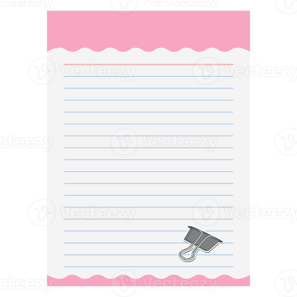 Paper Note Aesthetics Bullet Journals Black Paperclip Vintage BuJo png