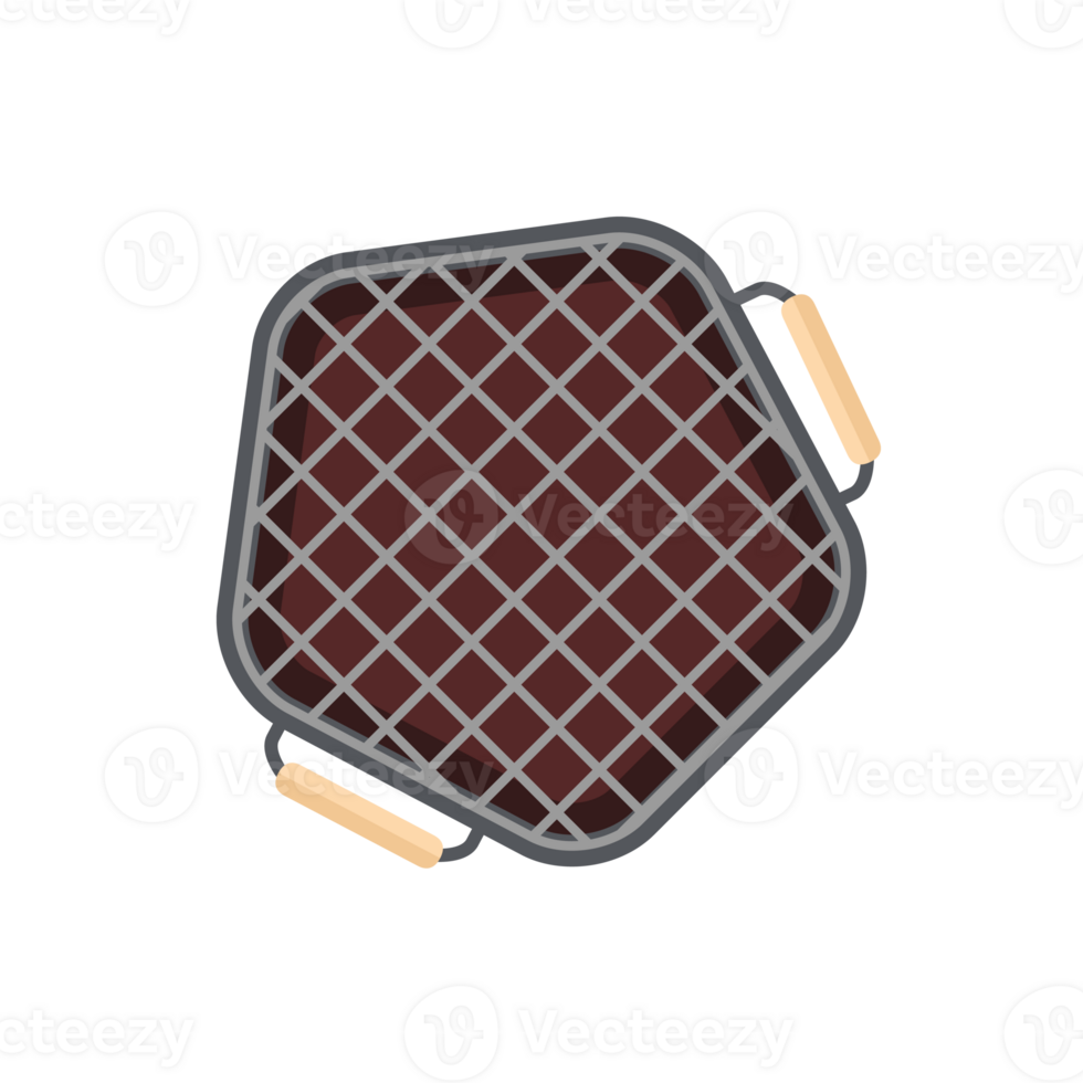 Iron Pan Grill Stove Basic Shape For Barbeque Beef Smoked Roasts Steak Cooked Meat png