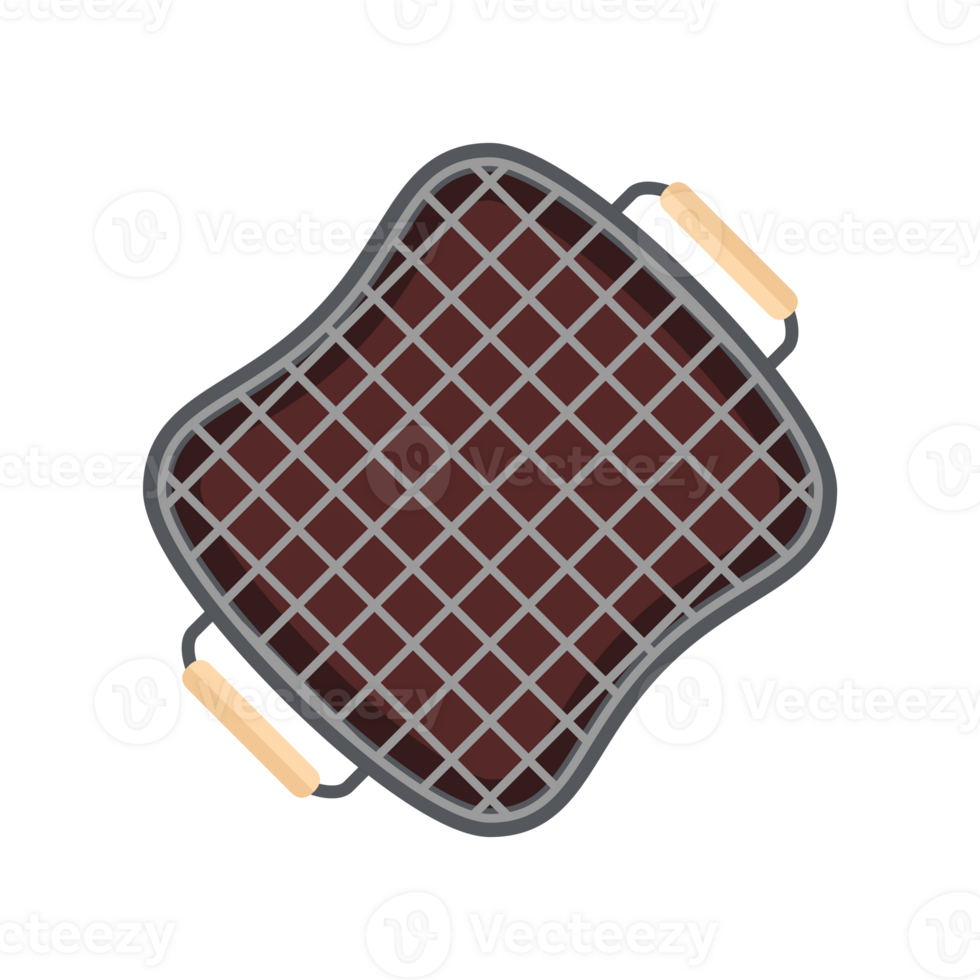 Iron Pan Grill Stove Basic Shape For Barbeque Beef Smoked Roasts Steak Cooked Meat png