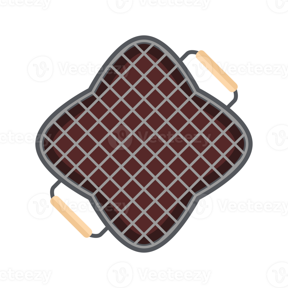 Iron Pan Grill Stove Basic Shape For Barbeque Beef Smoked Roasts Steak Cooked Meat png