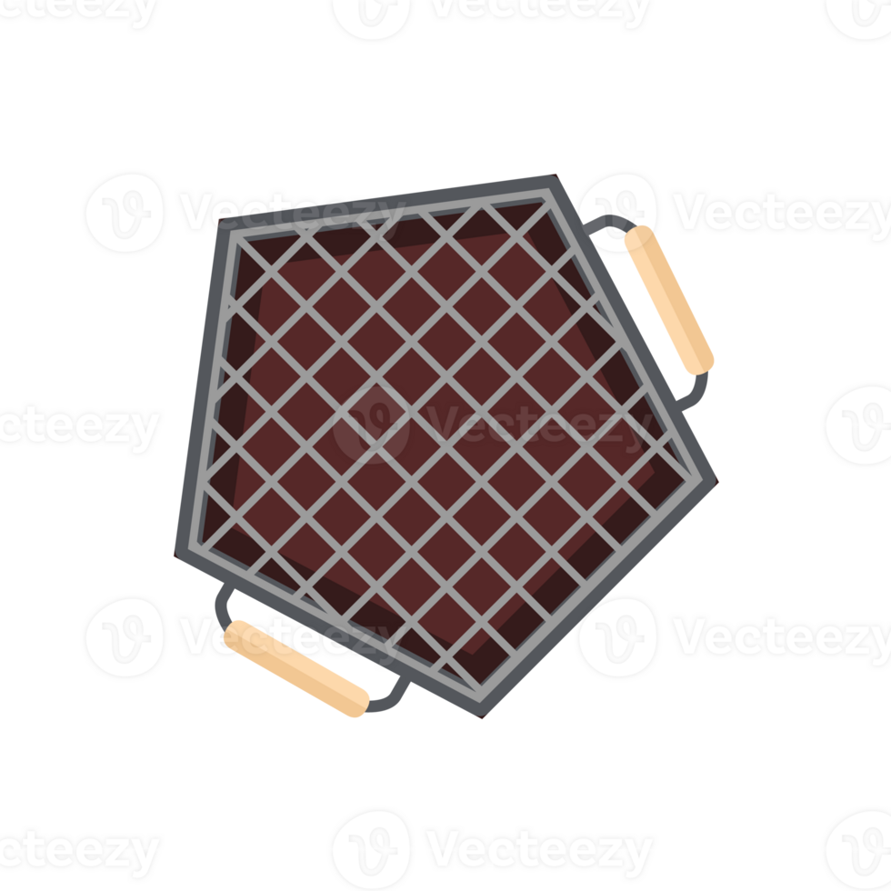 Iron Pan Grill Stove Basic Shape For Barbeque Beef Smoked Roasts Steak Cooked Meat png
