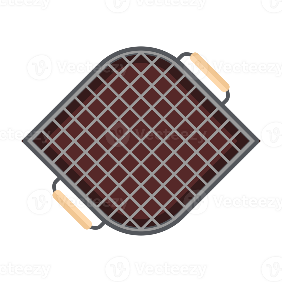 Iron Pan Grill Stove Basic Shape For Barbeque Beef Smoked Roasts Steak Cooked Meat png