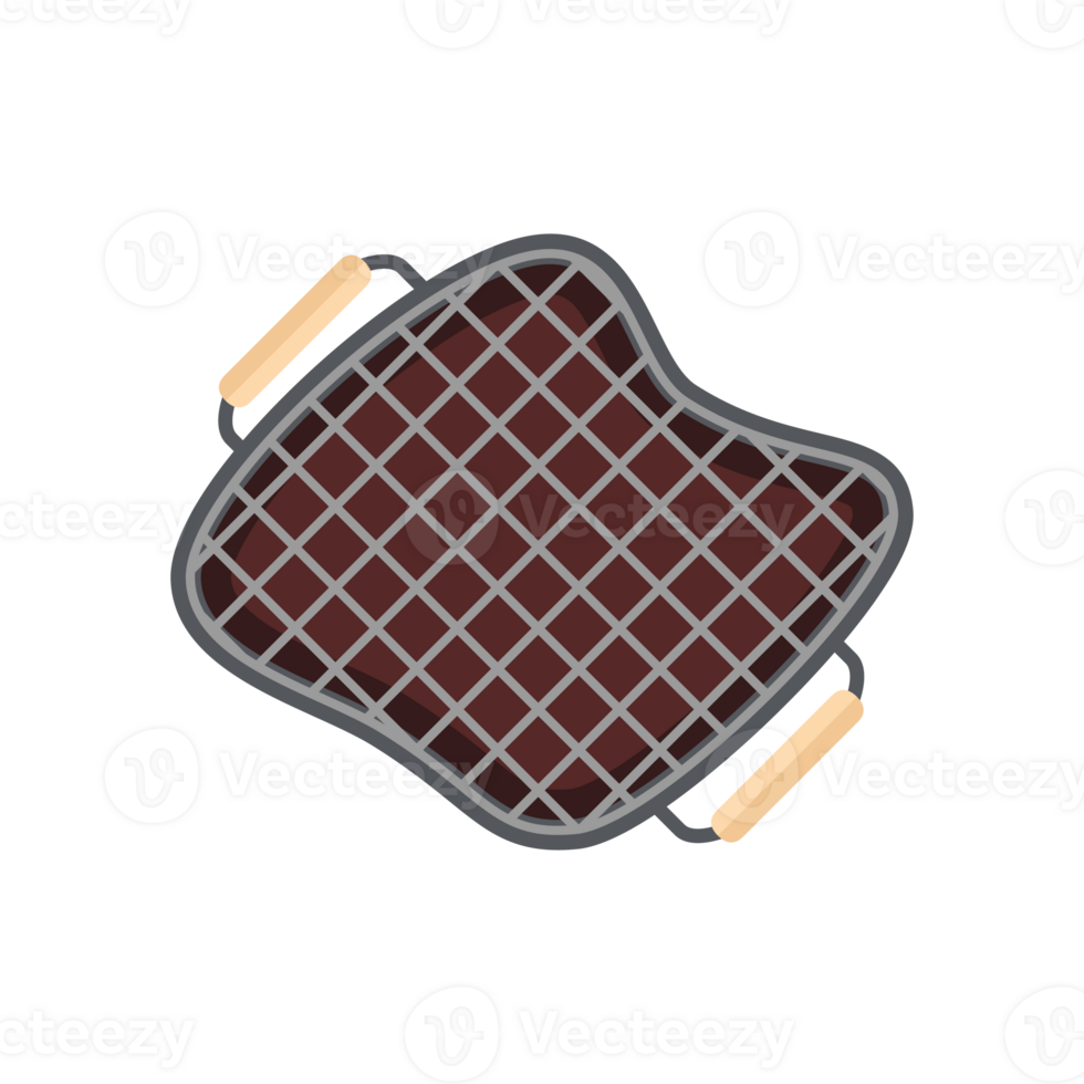Iron Pan Grill Stove Basic Shape For Barbeque Beef Smoked Roasts Steak Cooked Meat png