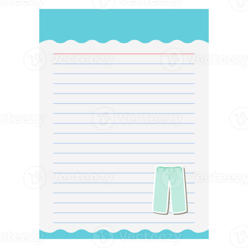 Paper Note Jeans Bullet Journal Sticker Clothing png