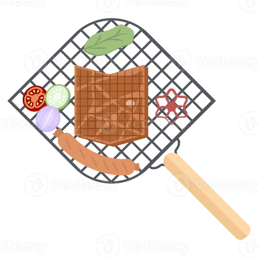 Delicious Grilled Beef Smoked Roasts Steak Cooked Meat on an Iron Grill png