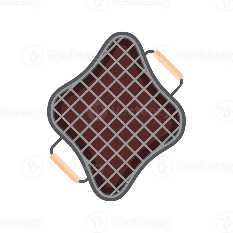 Iron Pan Grill Stove Basic Shape For Barbeque Beef Smoked Roasts Steak Cooked Meat png
