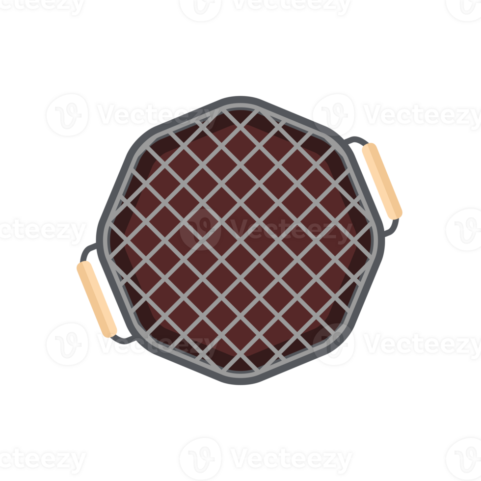Iron Pan Grill Stove Basic Shape For Barbeque Beef Smoked Roasts Steak Cooked Meat png