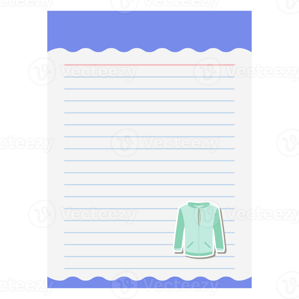 Paper Note Hoodie Jacket Bullet Journal Sticker Clothing png