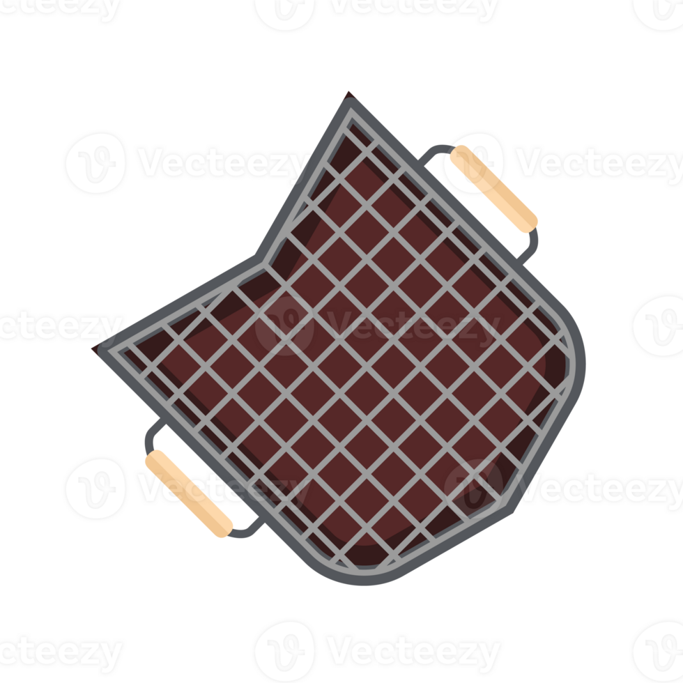 Iron Pan Grill Stove Basic Shape For Barbeque Beef Smoked Roasts Steak Cooked Meat png
