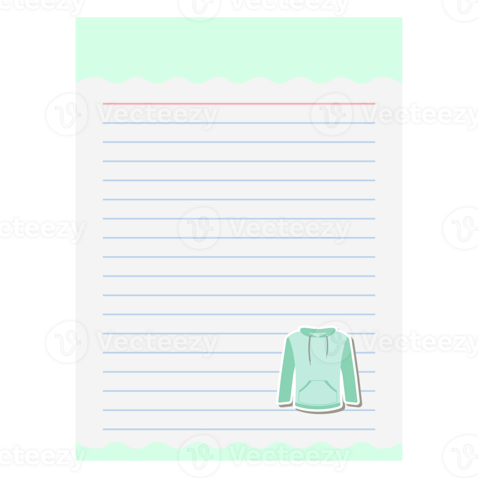 Paper Note Hoodie Jacket Bullet Journal Sticker Clothing png