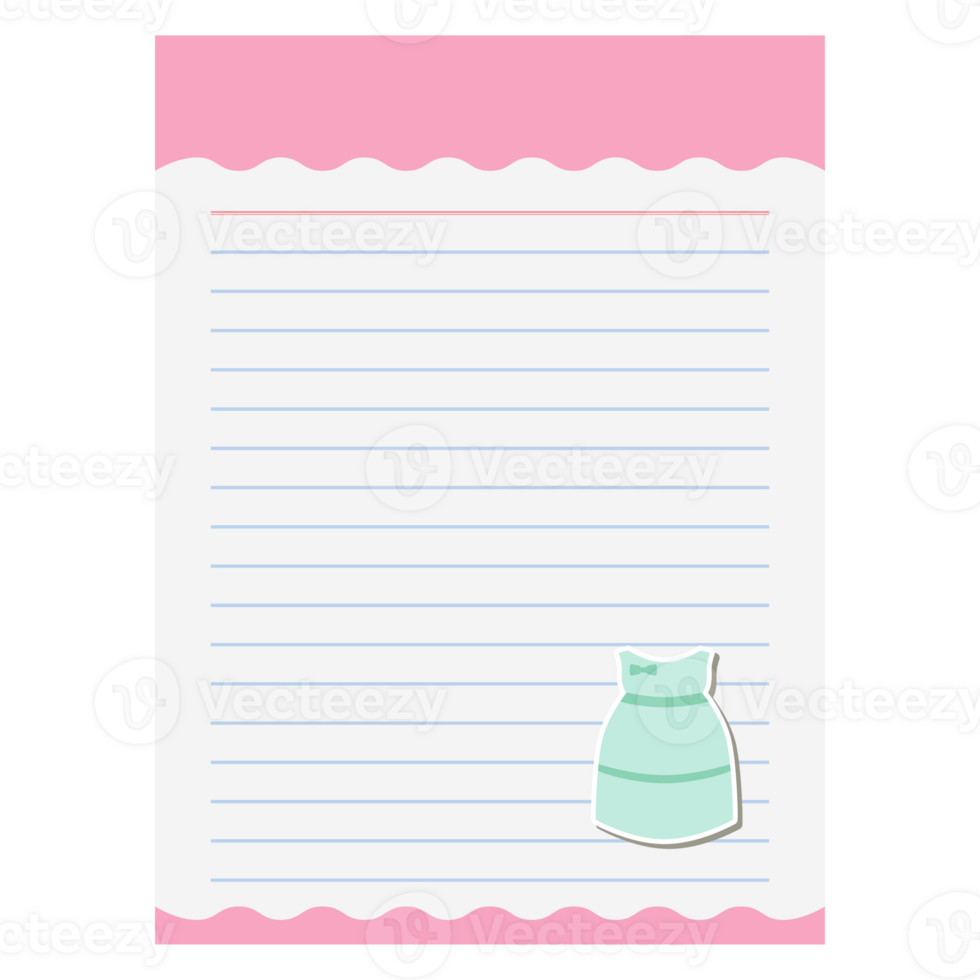 Paper Note Women's Dresses Bullet Journal Sticker Clothing png