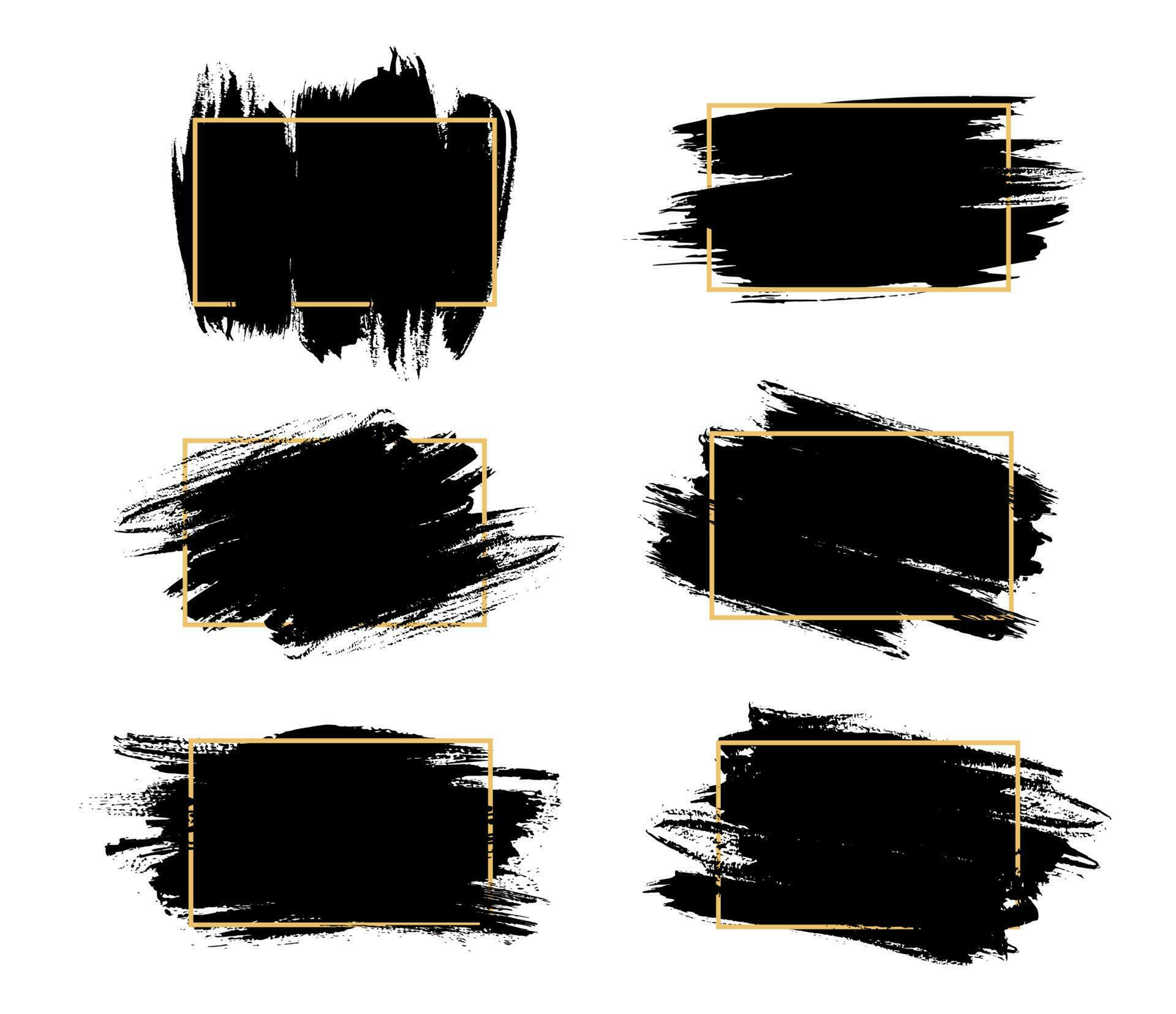 Grunge frames isolated vector rectangular borders 23485728 Vector Art ...