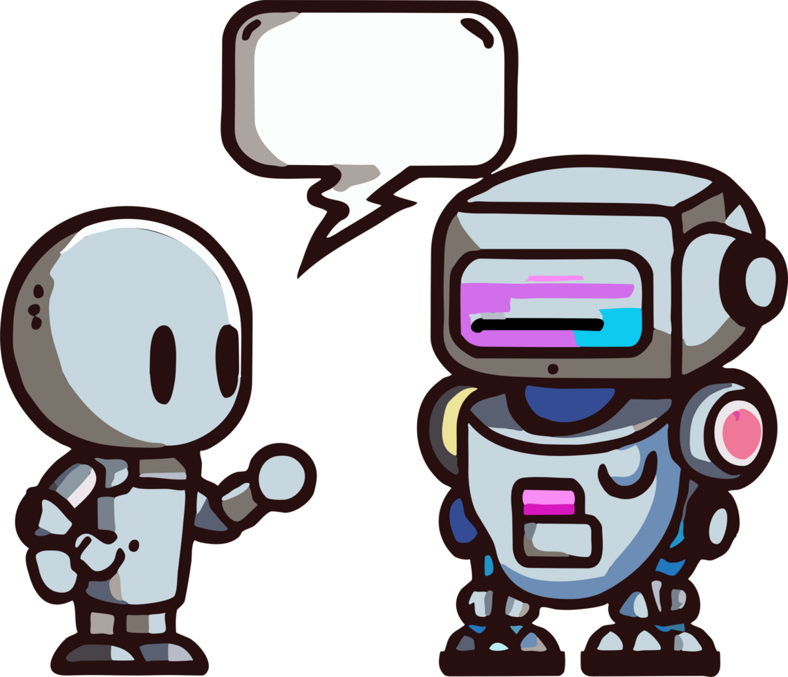 Talking robot png graphic clipart design