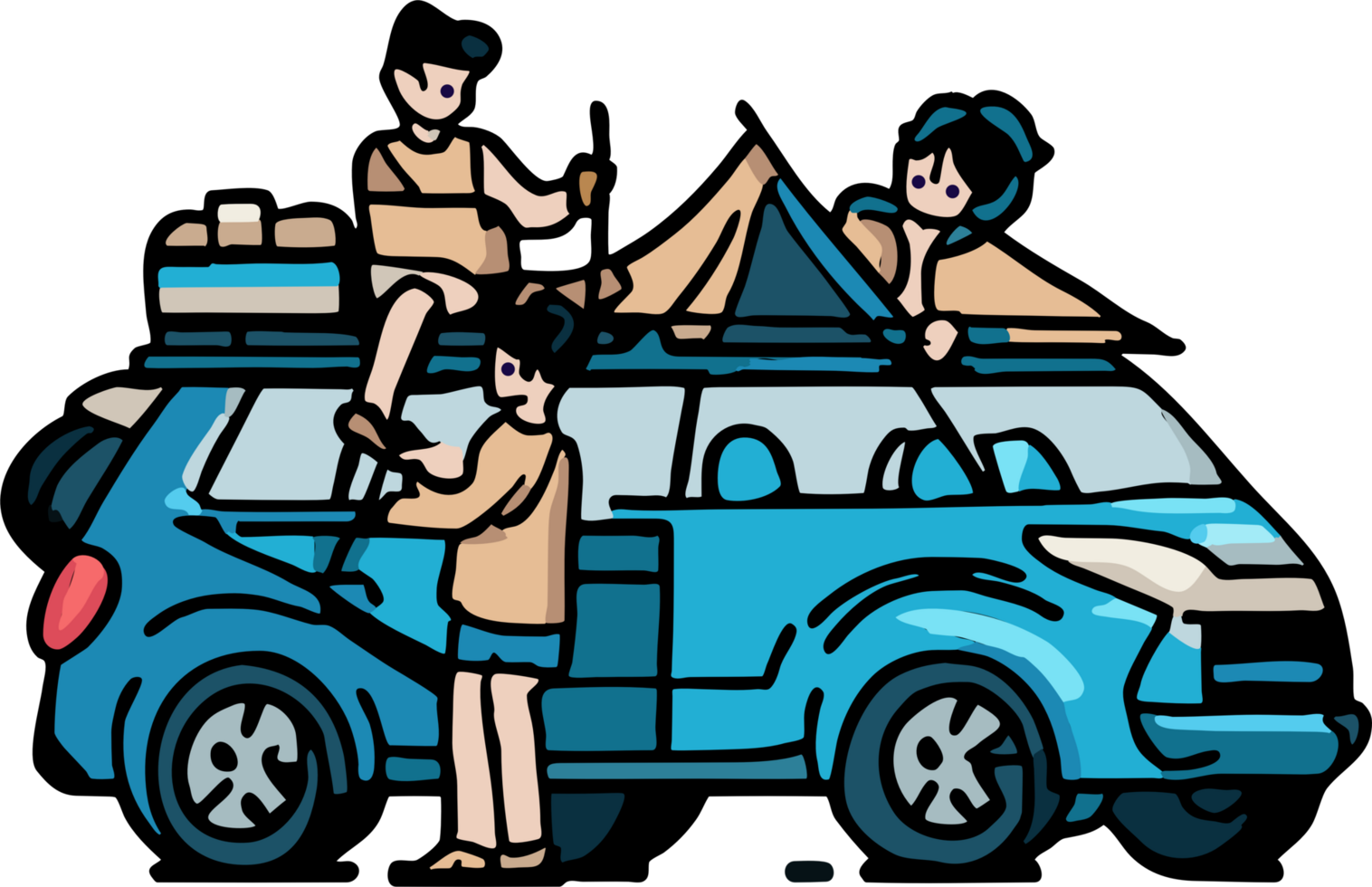 voiture camping png graphique clipart conception