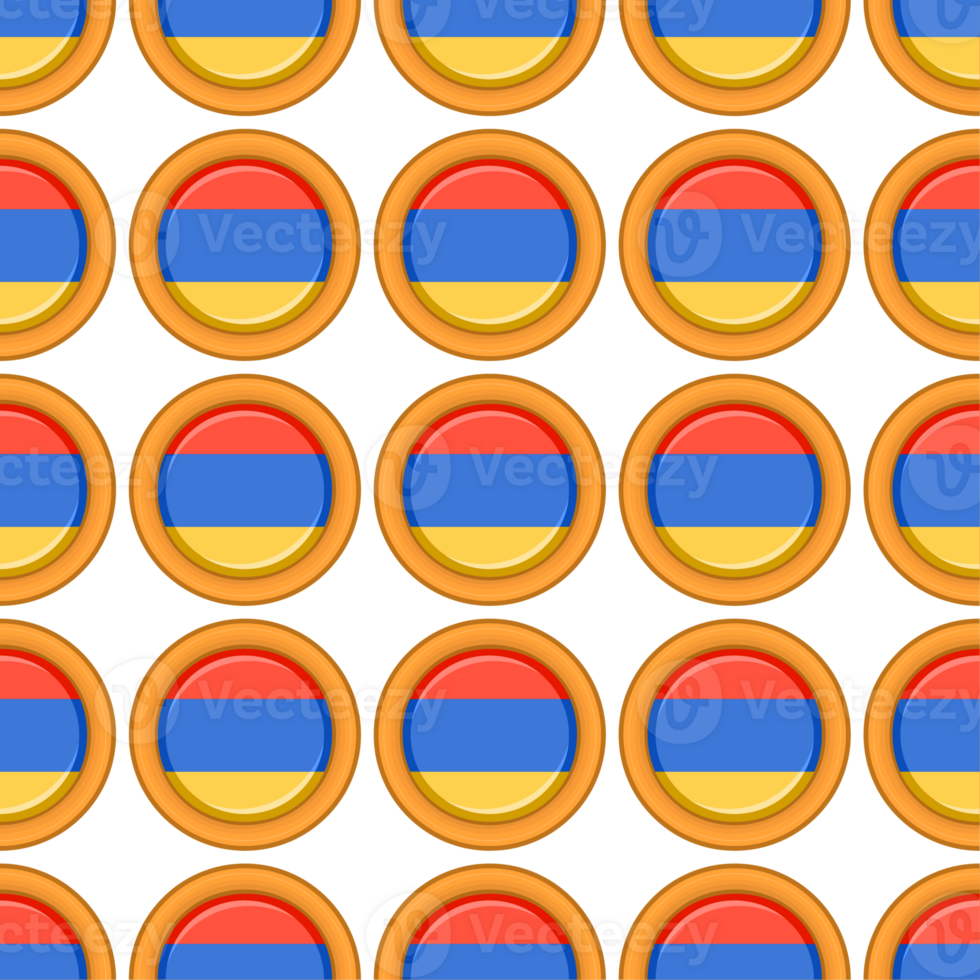 Pattern cookie with flag country Armenia in tasty biscuit png