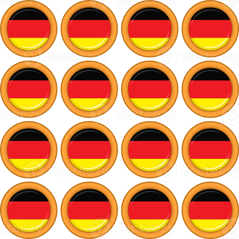 mönster kaka med flagga Land Tyskland i gott kex png