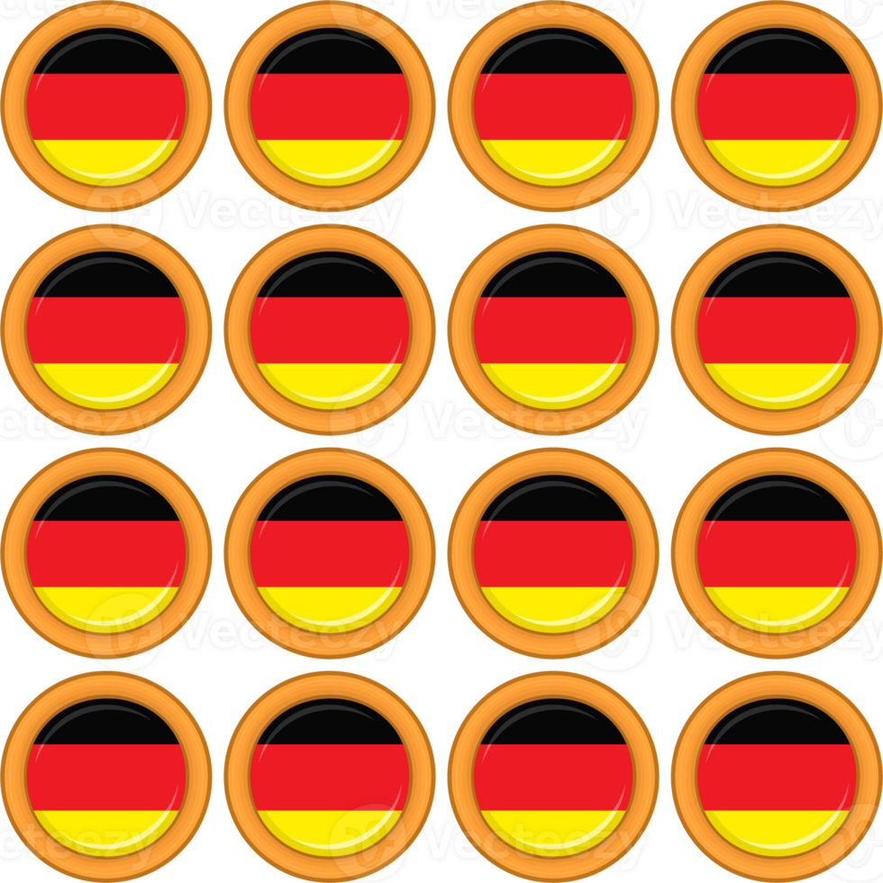 Pattern cookie with flag country Germany in tasty biscuit png