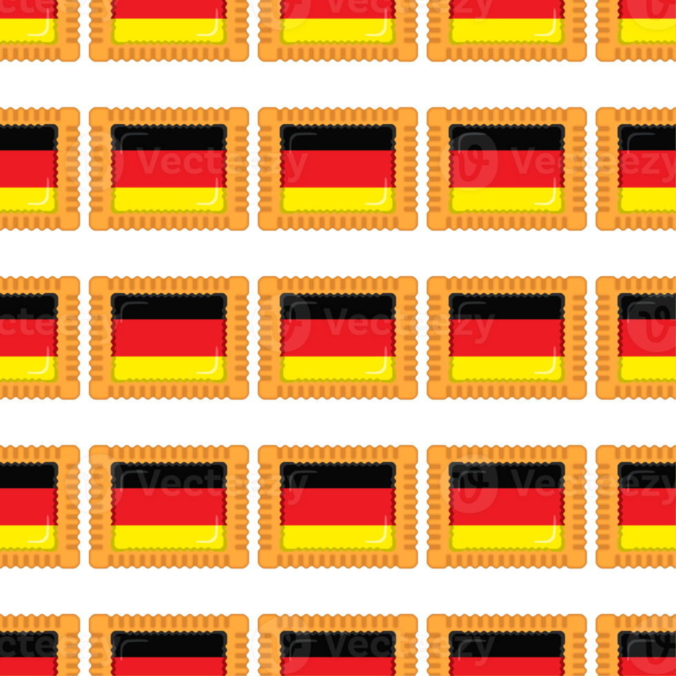 Pattern cookie with flag country Germany in tasty biscuit png