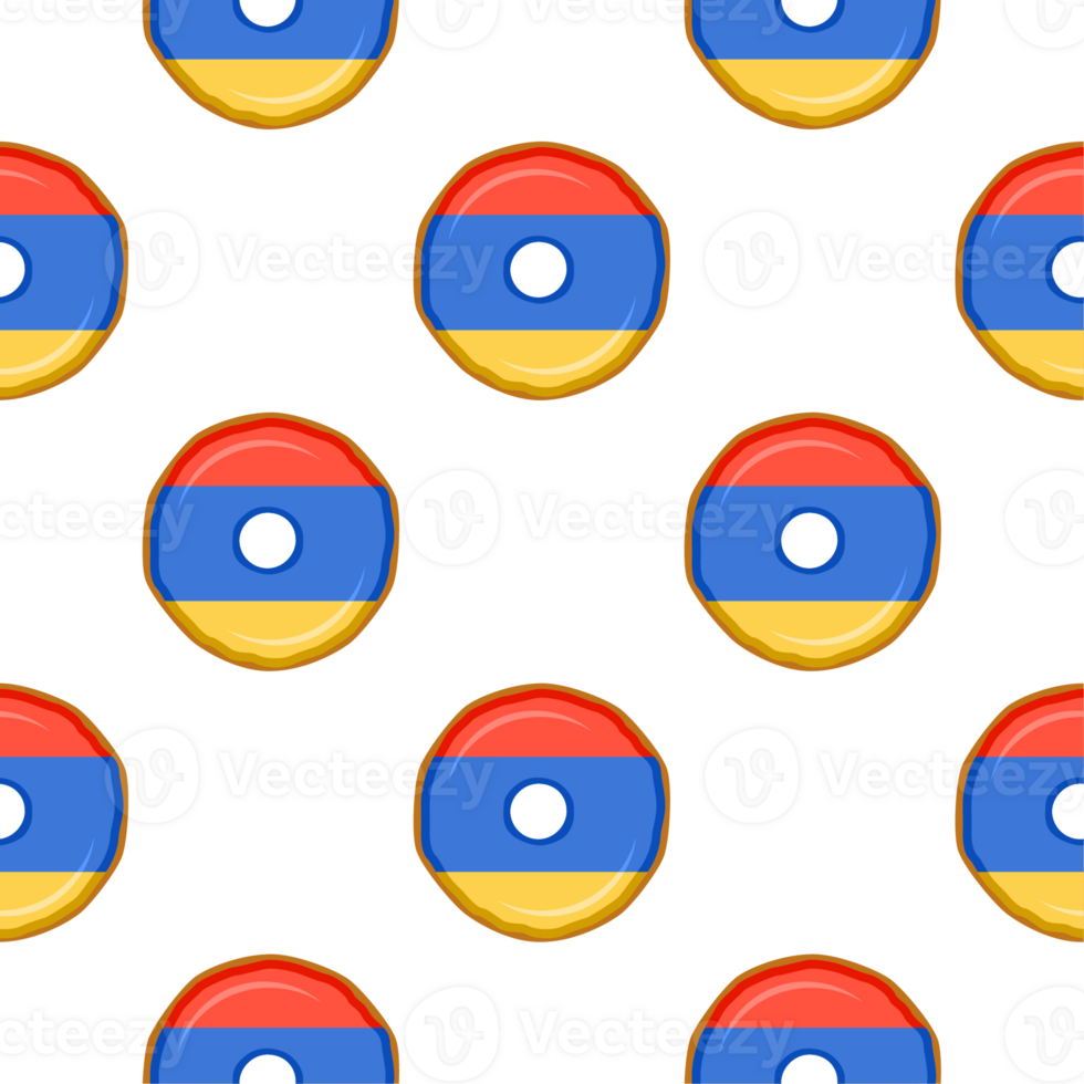 Pattern cookie with flag country Armenia in tasty biscuit png