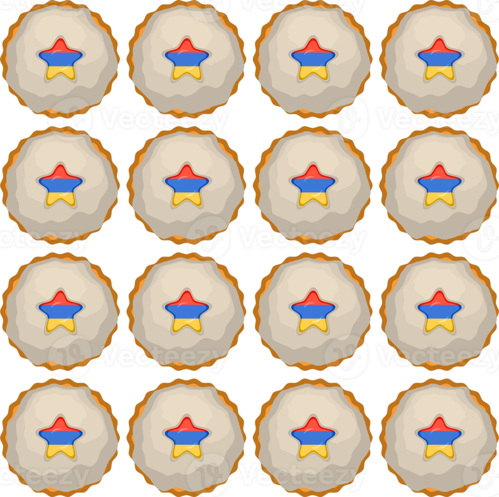 modelo Galleta con bandera país Armenia en sabroso galleta png