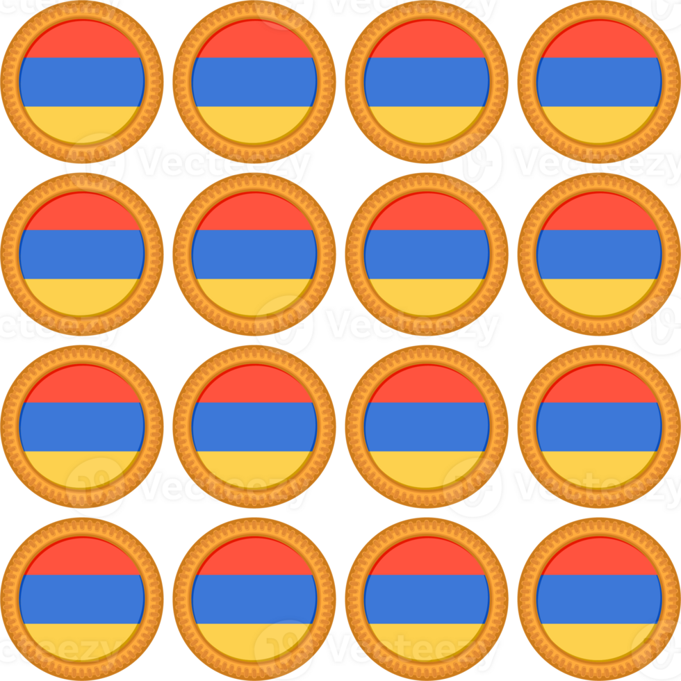 modelo Galleta con bandera país Armenia en sabroso galleta png