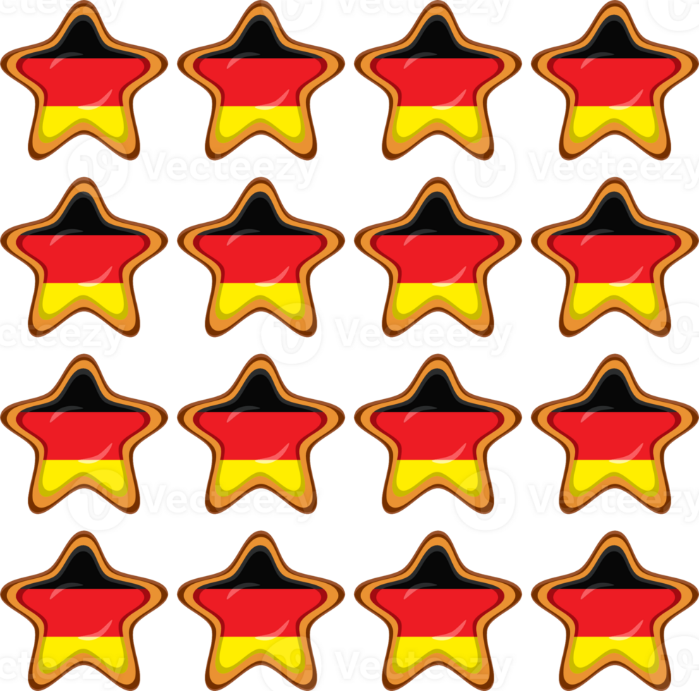 Pattern cookie with flag country Germany in tasty biscuit png