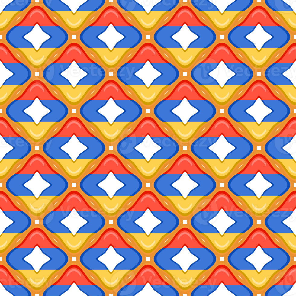 Pattern cookie with flag country Armenia in tasty biscuit png