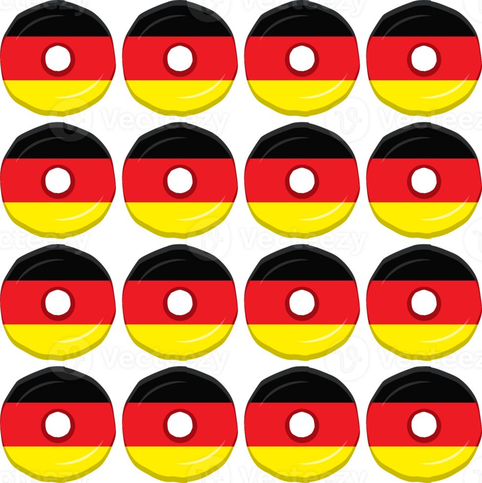Pattern cookie with flag country Germany in tasty biscuit png