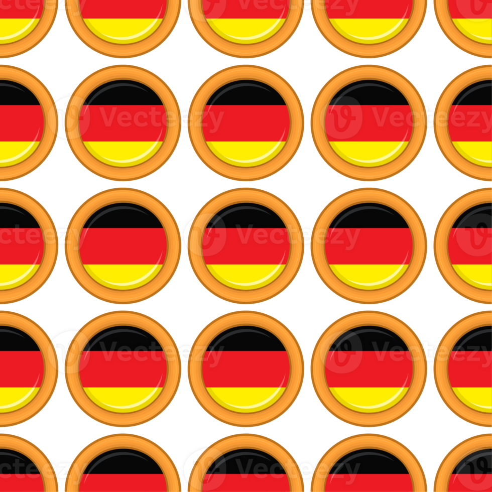 Pattern cookie with flag country Germany in tasty biscuit png
