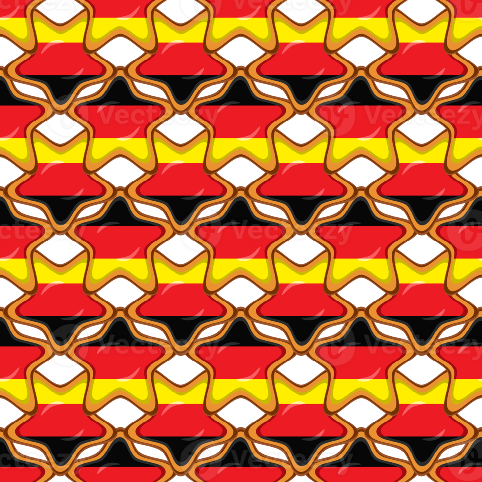 Pattern cookie with flag country Germany in tasty biscuit png