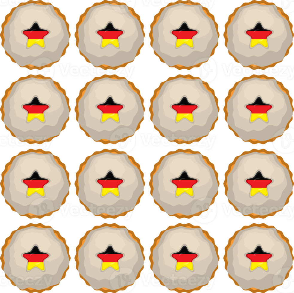 Pattern cookie with flag country Germany in tasty biscuit png