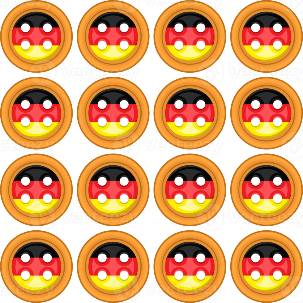 Pattern cookie with flag country Germany in tasty biscuit png