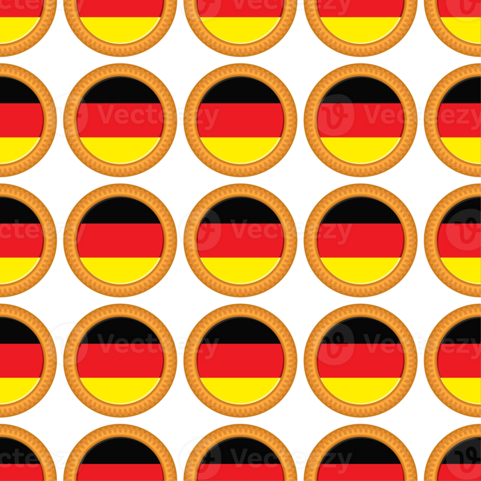 Pattern cookie with flag country Germany in tasty biscuit png