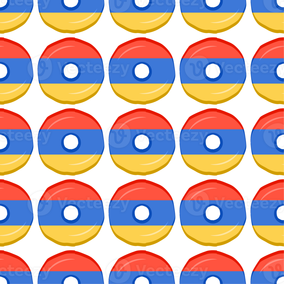 Pattern cookie with flag country Armenia in tasty biscuit png