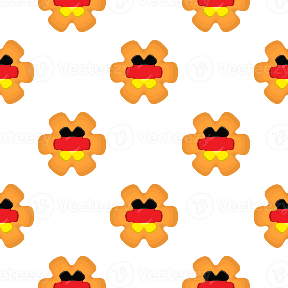 Pattern cookie with flag country Germany in tasty biscuit png