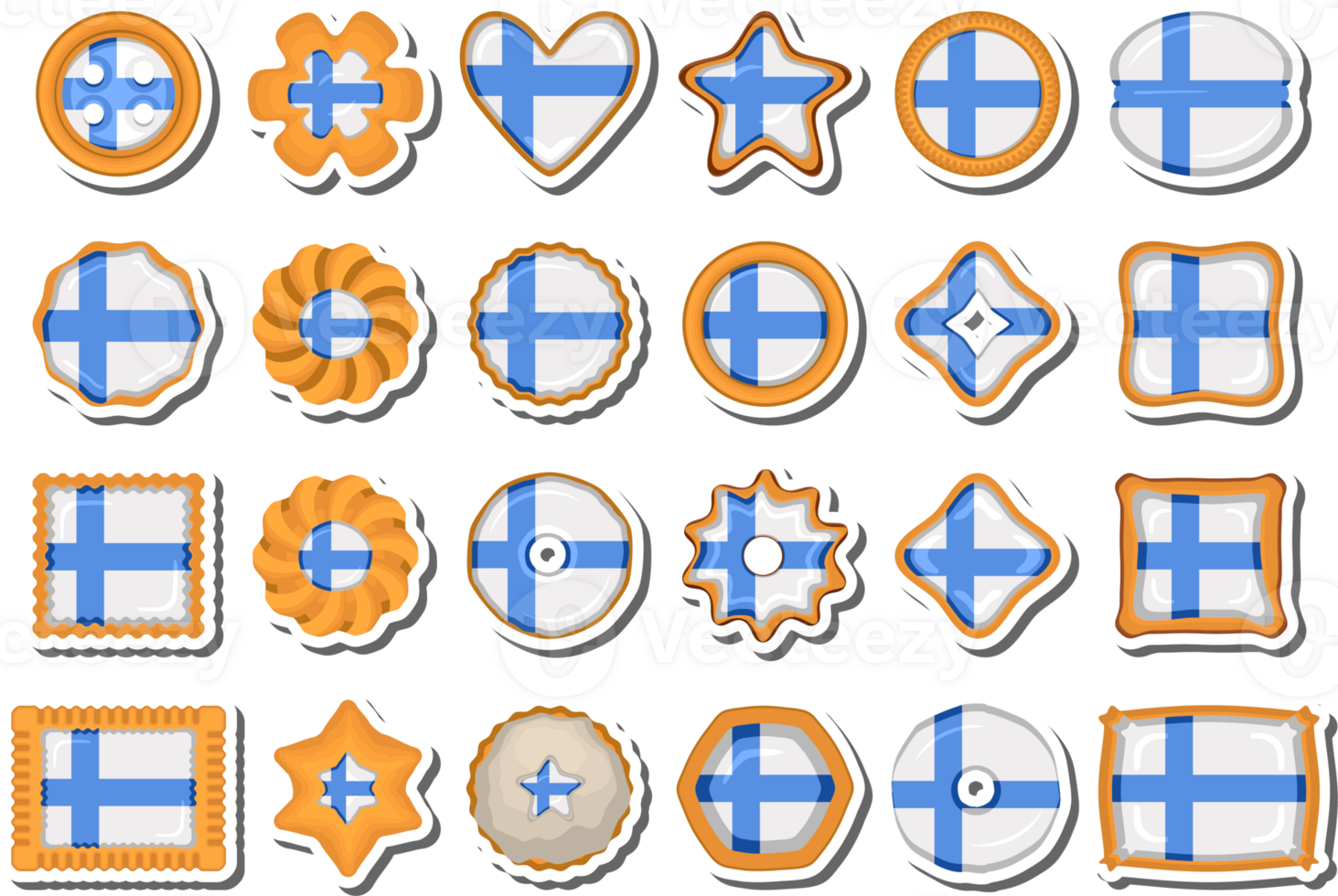 hecho en casa Galleta con bandera país Finlandia en sabroso galleta png