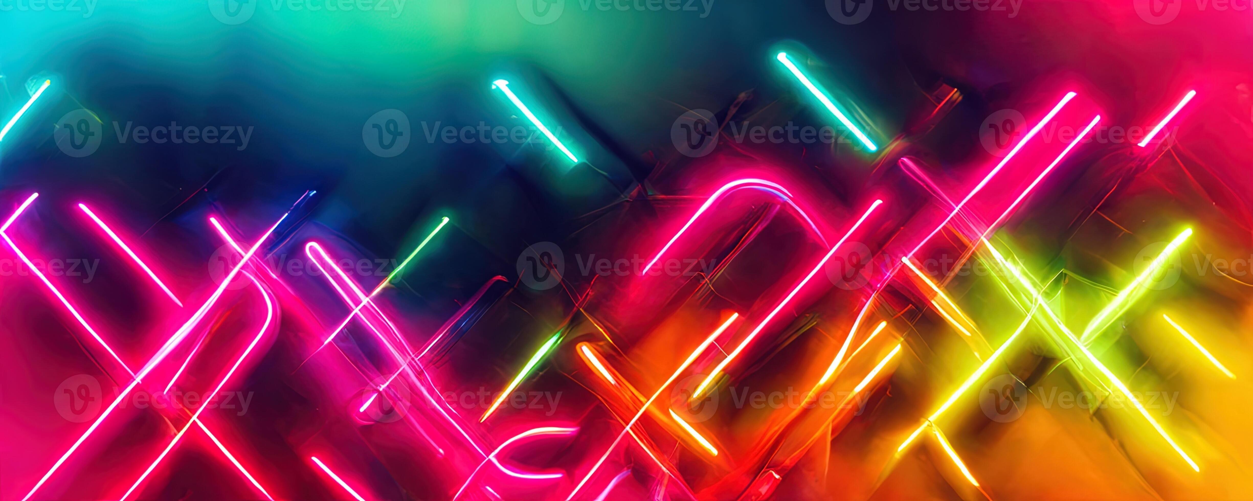 illustration of gaming background abstract, cyberpunk style of gamer  wallpaper, neon glow light of sci-fi. Glowing iridescent neon lights for  both light and dark backgrounds. Generative AI 23486370 Stock Photo at  Vecteezy