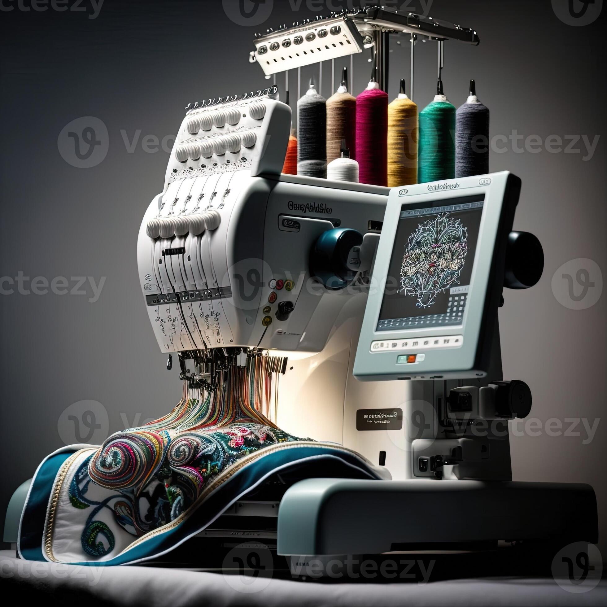Modern and automatic high technology embroidery machine for textile or