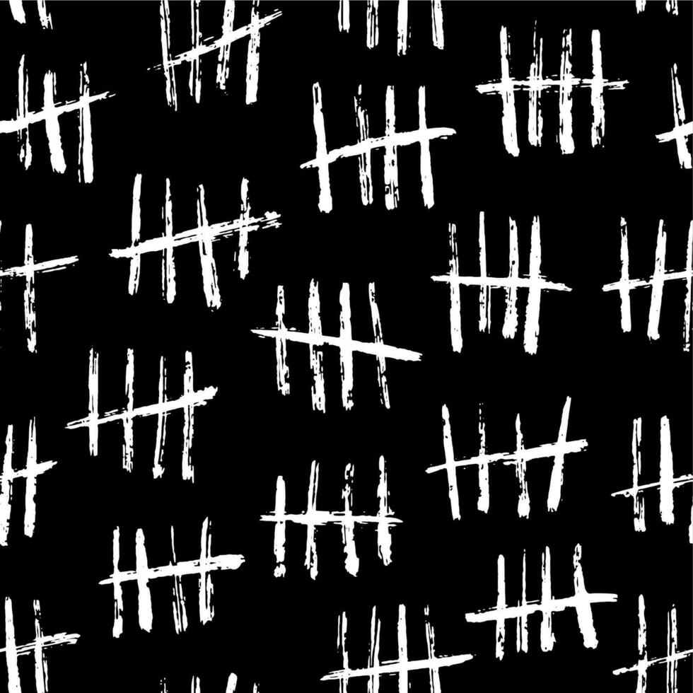 Wall tally marks pattern, prison jail count lines vector